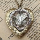 Steampunk Flower Locket Necklace Vintage Style Original Design