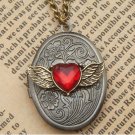 Steampunk WingsLocket Necklace Vintage Style Original Design
