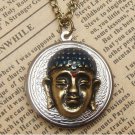 Steampunk Buddha Locket Necklace Vintage Style Original Design