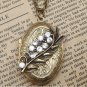 Steampunk Leaf Locket Necklace Vintage Style Original Design