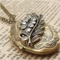 Steampunk Leaf Locket Necklace Vintage Style Original Design