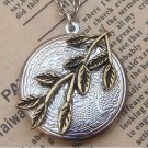Steampunk Leaf Locket Necklace Vintage Style Original Design