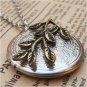 Steampunk Leaf Locket Necklace Vintage Style Original Design