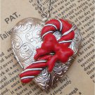 Steampunk Candy Cane Locket Necklace Vintage Style Original Design