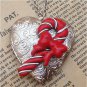 Steampunk Candy Cane Locket Necklace Vintage Style Original Design
