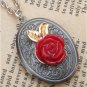 Steampunk Flower Locket Necklace Vintage Style Original Design