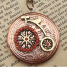 Steampunk Bike Locket Necklace Vintage Style Original Design