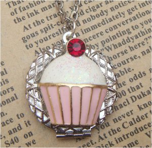 Steampunk Cake Locket Necklace Vintage Style Original Design