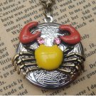 Handmade Steampunk Crab Locket Necklace Vintage Style Original Design