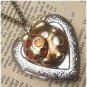 Handmade Steampunk Ladybug Locket Necklace Vintage Style Original Design