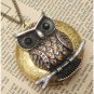 Handmade Large Steampunk Owl Locket Necklace Vintage Style Original Design