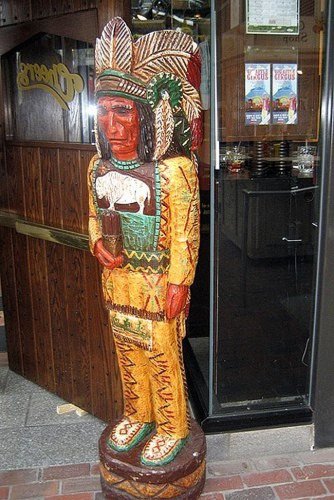 Cheers TV Show 6 ft Cigar Store Indian Hand Carved Wooden Replica