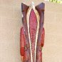 Cigar Store Indian 6' Red Coat Buffalo Chief Statue w Knife