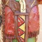 Cigar Store Indian 6' Red Coat Buffalo Chief Statue w Knife