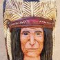 Cigar Store Indian 5 ft Red Coat Buffalo Chief Statue w Knife