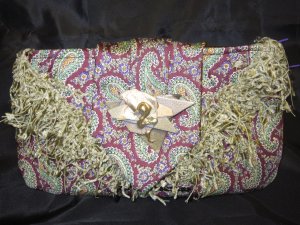 multi color tie purse