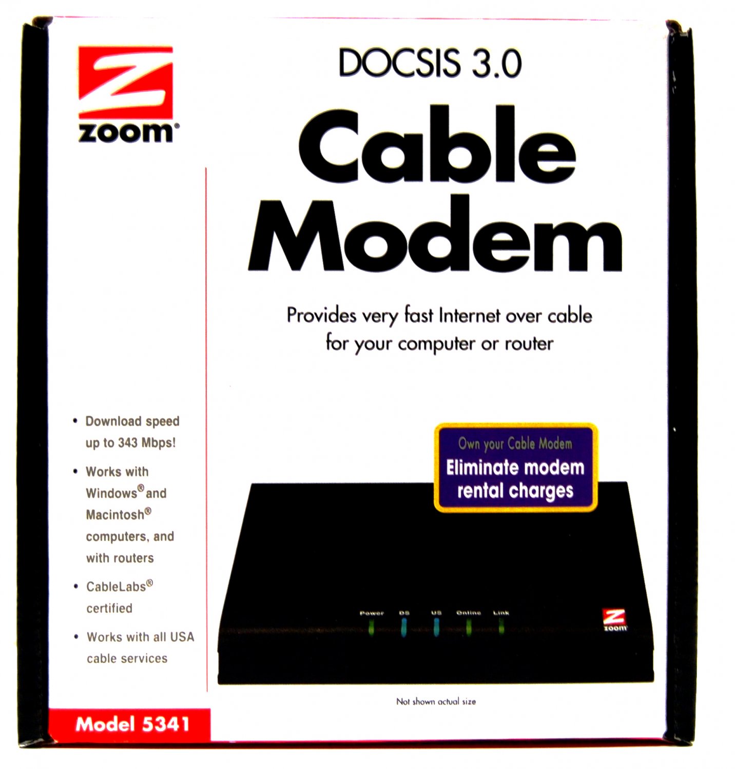Zoom 5341 DOCSIS 3.0 Cable Modem NEW