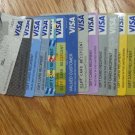 Lot of 10 Used Visa Gift Card $0 Value