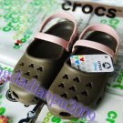 CROCS™ mary jane coffee women's shoes Sz:W5-W8=EUR35-39