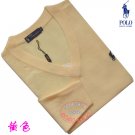 Wholesale Super poloo  round neck Men's Long Sleeve beige yellow Sweater