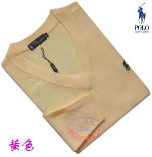 Wholesale Super poloo  round neck Men's Long Sleeve beige yellow Sweater
