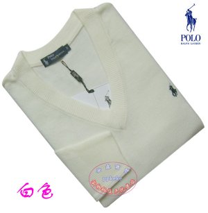 Wholesale Super poloo  round neck Men's Long Sleeve white Sweater