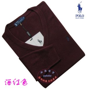 Wholesale Super poloo round neck Men's Long Sleeve wine Sweater