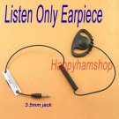 Adjustable D shape listen only two way radio headset 3.5 mm plug new design
