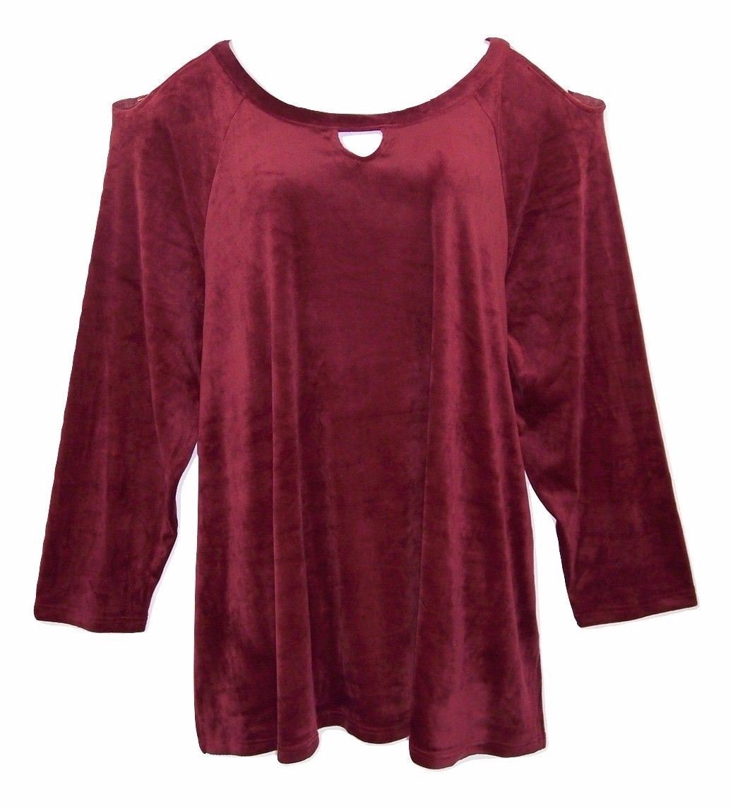 velour tunic tops