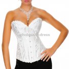 Free shipping Sexy wedding corset, lingerie wholesales, brocade bustier white