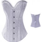 Free shipping sexy  Brocade Gorgeous Corset Bustier Lingerie white