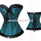 Free shipping sexy Brocade Gorgeous Corset Bustier Lingerie blue