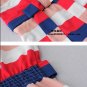 Free shipping New Lady Women's Sexy No Sleeve Rainbow Stripe Bowknot Dress