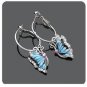 Cute Blue Storm Butterfly Dangle Charm Fashion Earrings