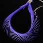 fancy feather synthetic quart earring purple color