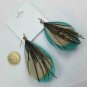 Beautiful green peacock feather sexy fashion earring jewelry new