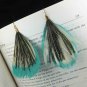 Beautiful green peacock feather sexy fashion earring jewelry new