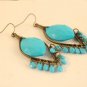 New Fashion Bohemian Style Blue Drop Tassel Earrings Jewelry Ladies Blue