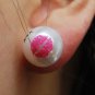 Vintage White Faux Pearl Sexy Lip Print Ear Studs Earrings Style Fashion
