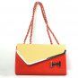 Women's Color Blocking H-shaped Embellished Casual Tote Handbag Shoulder Bag