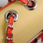 Women's Color Blocking H-shaped Embellished Casual Tote Handbag Shoulder Bag