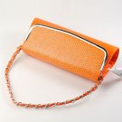 Trendy Women's Shiny Embellished PU Mini Clutch Tote Handbag Shoulder Wristlet Bag