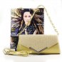 Trendy Women's Shiny Embellished PU Mini Clutch Tote Handbag Shoulder Evening Bag