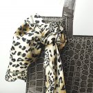 New Lady Fashion Alligator Pattern Scarf Embellished Handbag Bag Greyish-green