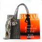 New Lady Fashion Alligator Pattern Scarf Embellished Handbag Bag Greyish-green