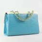 Women's Retro Color Blocking Embellished Casual Tote Handbag Shoulder Bag
