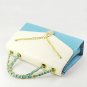 Women's Retro Color Blocking Embellished Casual Tote Handbag Shoulder Bag