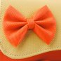 Women's Color Blocking Bowknot Embellished Casual Tote Handbag Shoulder Bag