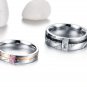 his and hers promise ring sets, Fashion Couple Stainless Steel band Rings For Lovers Gift idea