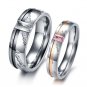 his and hers promise ring sets, Fashion Couple Stainless Steel band Rings For Lovers Gift idea